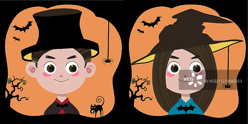 万圣节情侣头像图片素材