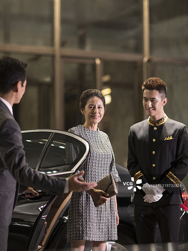 豪华酒店的接车服务图片素材