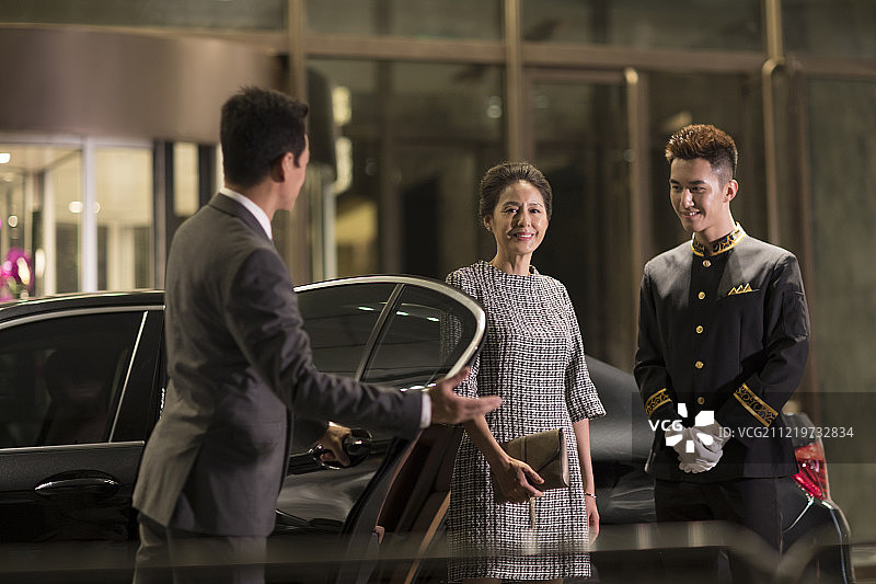 豪华酒店的接车服务图片素材