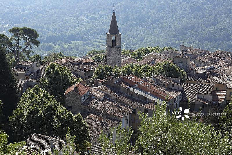 法国巴尔热蒙城市屋顶景观图片素材