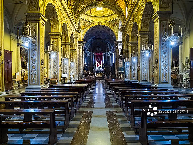意大利西西里阿奇雷亚莱圣母领报教堂内部图片素材