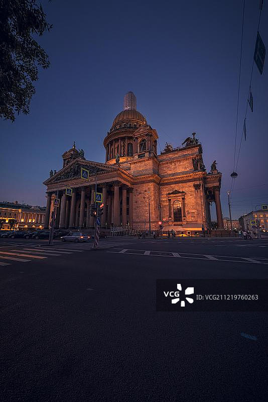 圣彼得堡圣以撒大教堂，俄罗斯图片素材