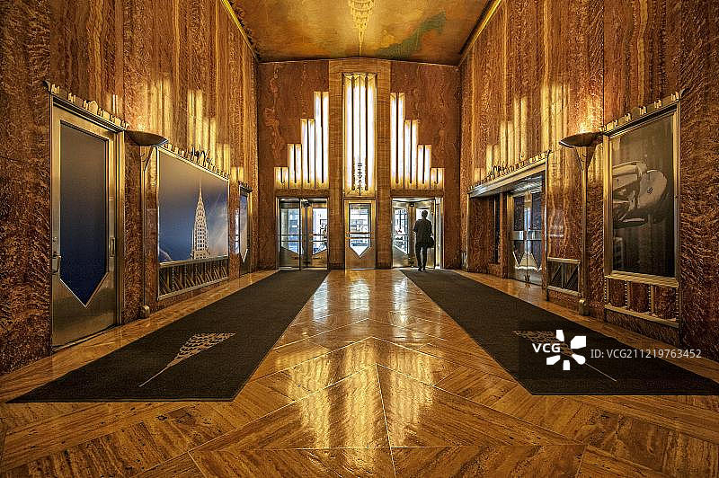 纽约克莱斯勒大厦Art Deco风格大堂图片素材