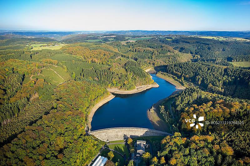 德国鲁尔区哈斯帕尔水坝低潮图片素材