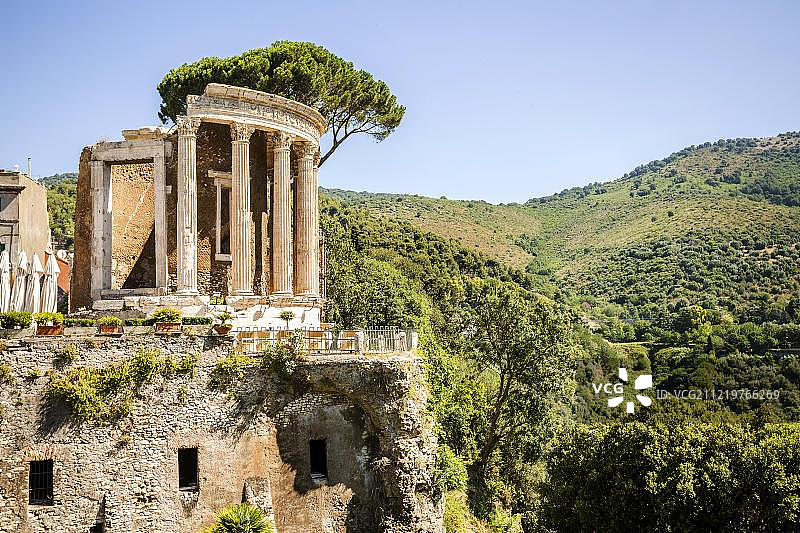 意大利蒂沃利格里高利安别墅公园废墟图片素材