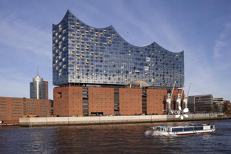 德国汉堡港口新城的易北爱乐音乐厅图片素材