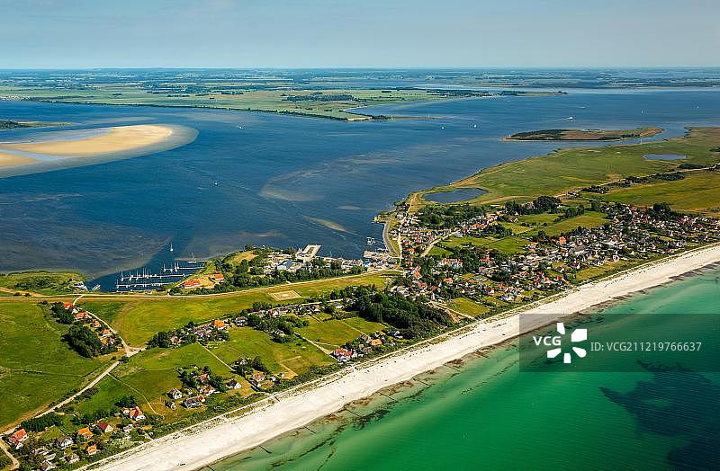 德国希登塞岛维特的沙滩海湾和港口图片素材