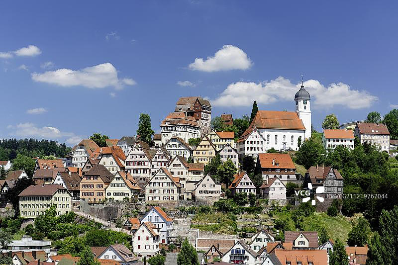 德国阿尔滕斯泰格城堡城市景观图片素材
