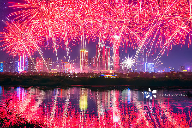 橘子洲焰火图片素材