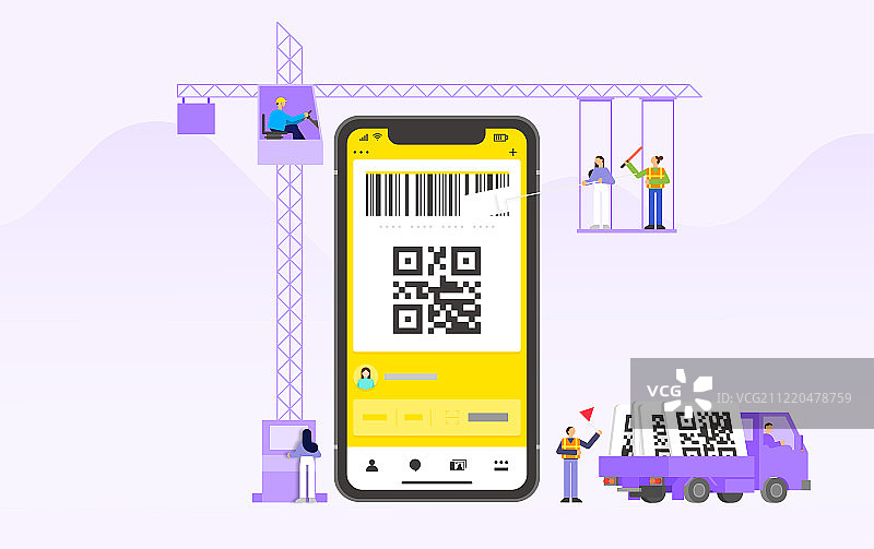 移动应用开发和设计过程概念扁平设计插画013图片素材