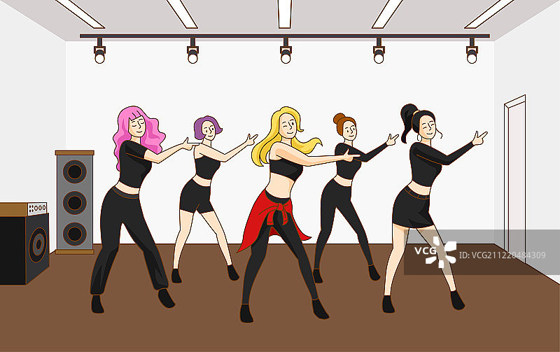 卡通风格的各种生活方式人物插画013图片素材