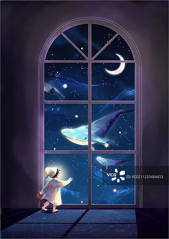 儿童梦想插画：想象力概念图片素材
