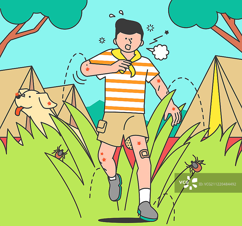 换季时关注健康与安全插画 021图片素材