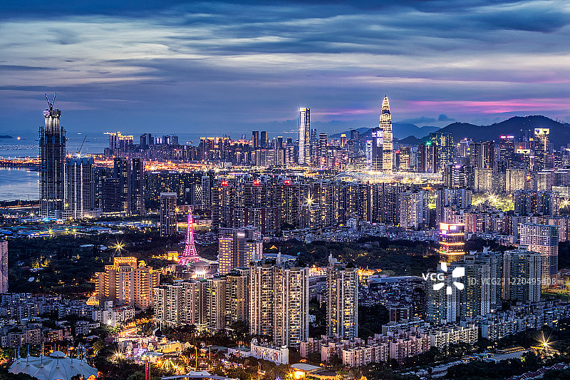 深圳后海城市夜景图片素材