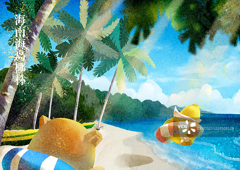 走遍中国之海岛椰林图片素材