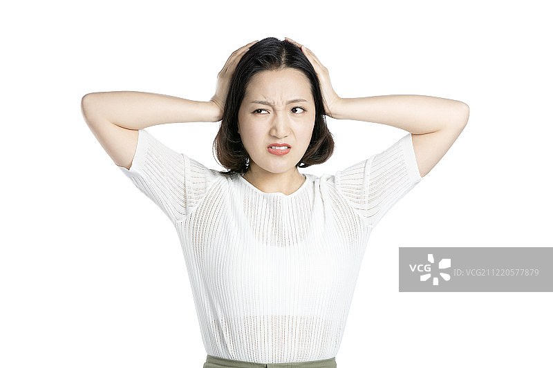 痛苦的商务女士图片素材