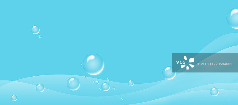 纯净透明的蓝色海洋波纹背景图片素材