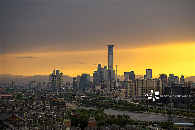 北京天际线图片素材