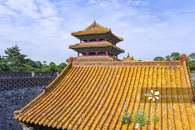 中国辽宁省沈阳市赵陵正红门明楼图片素材