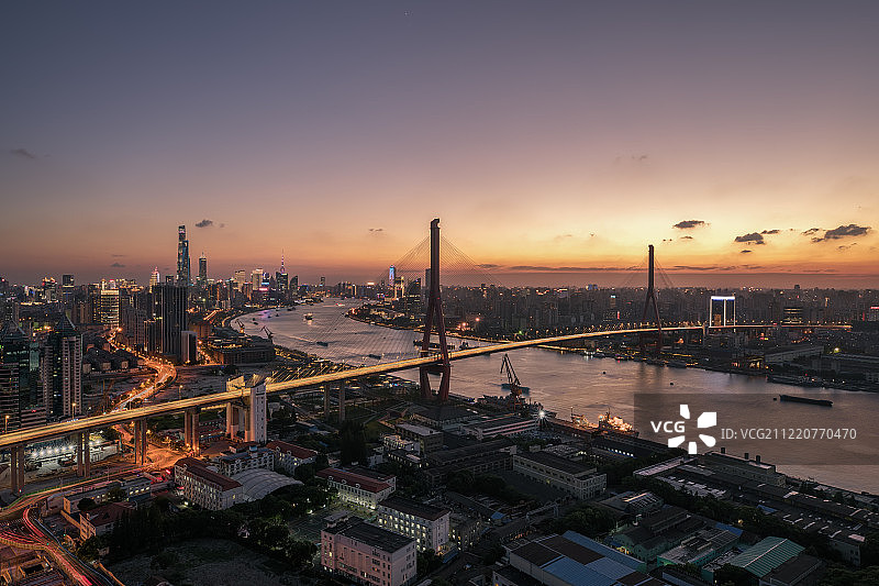 杨浦大桥风光图片素材