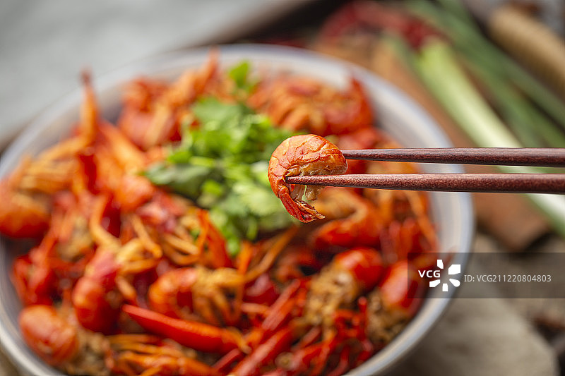 街头小吃麻辣小龙虾图片素材