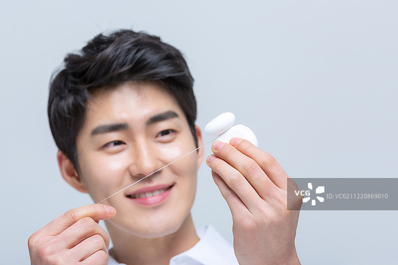 牙医、牙线、牙齿与口腔健康图片素材