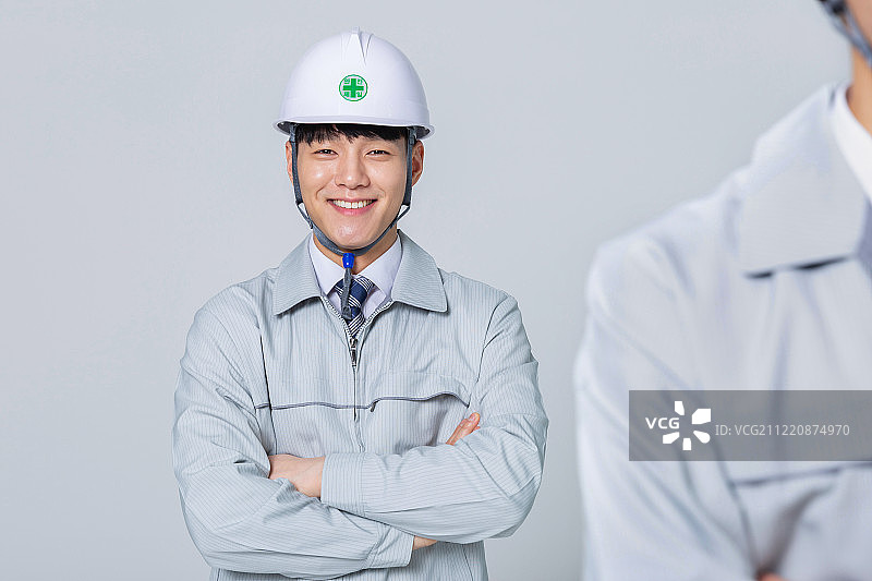 韩国建筑工地团队合作图片素材