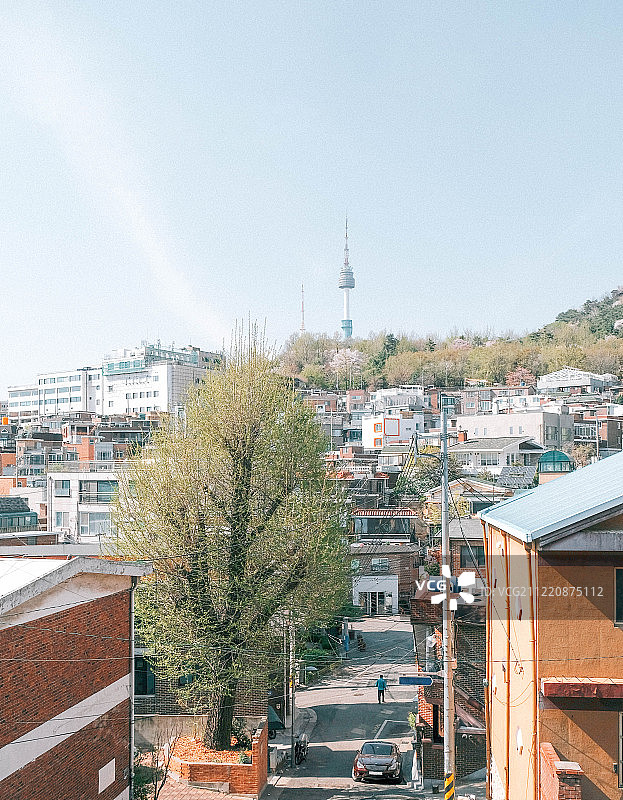 韩国首尔解放村梨泰院的巷道之旅图片素材