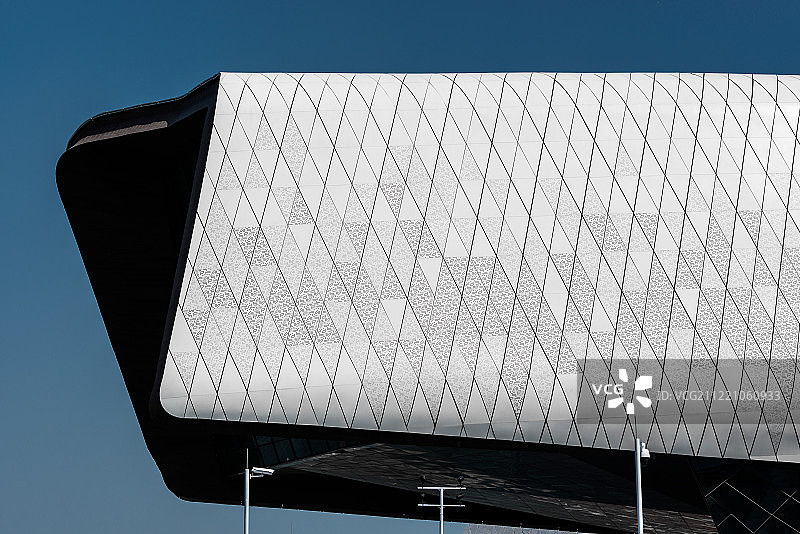 蓝天下的天津国家海洋博物馆图片素材