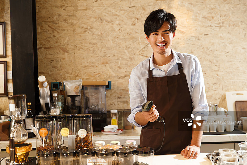 咖啡店收银员图片素材