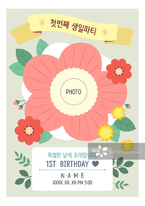 派对，相框，周岁派对，生日贺卡，邀请函，花，植物，标签图片素材