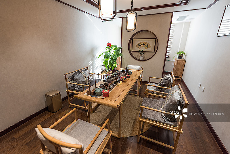 中式禅茶室图片素材