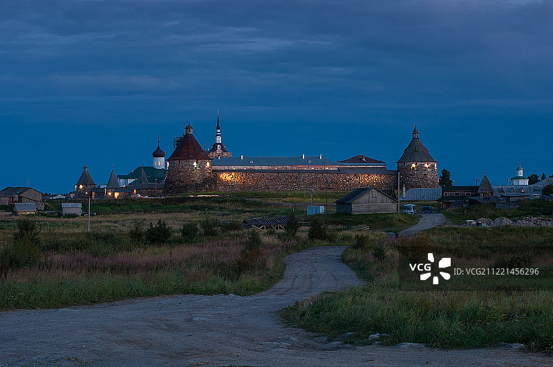 夜间城堡图片素材