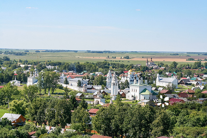俄罗斯苏兹达尔的代祷修道院钟楼风光图片素材