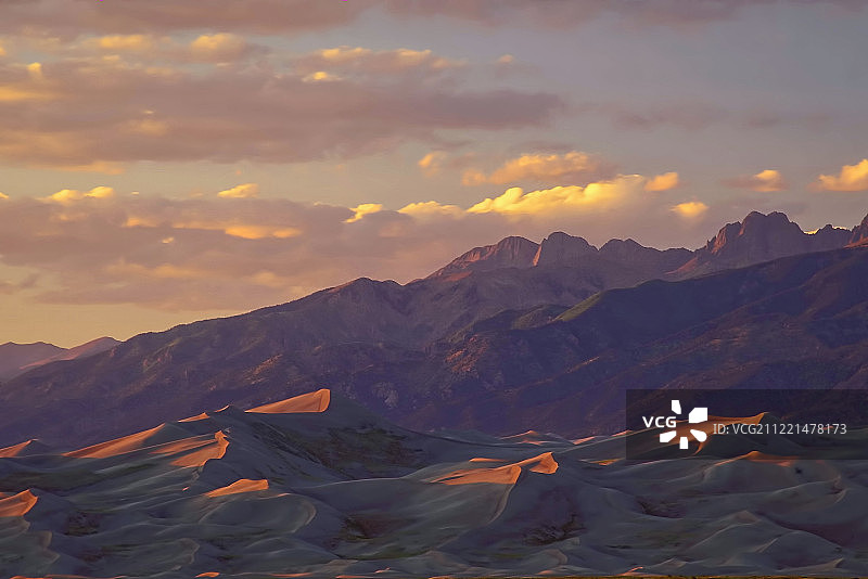 科罗拉多粉彩色沙丘图片素材