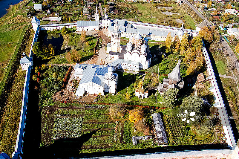沃洛格达市鸟瞰图：房屋图片素材