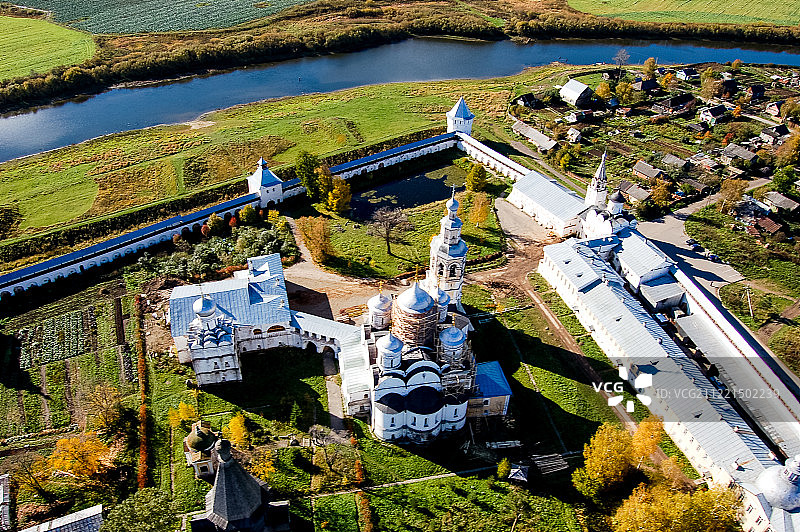 沃洛格达市鸟瞰图：房屋图片素材
