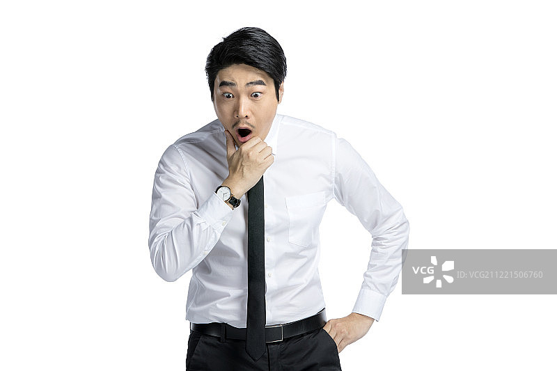 感到震惊的商务男士图片素材