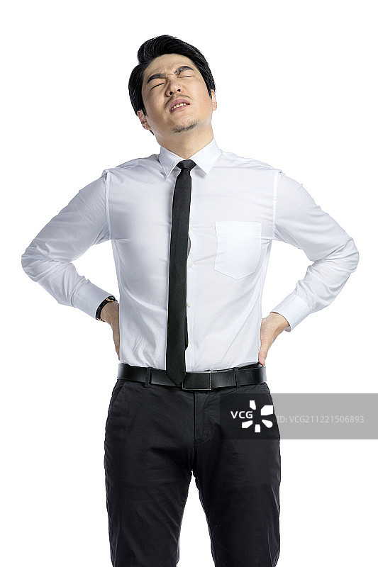 商务男士腰部疼痛图片素材