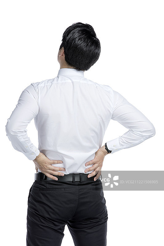 商务男士腰部疼痛图片素材