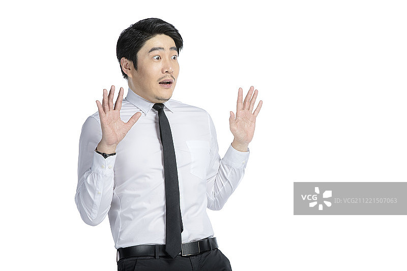 惊恐的商务男士图片素材