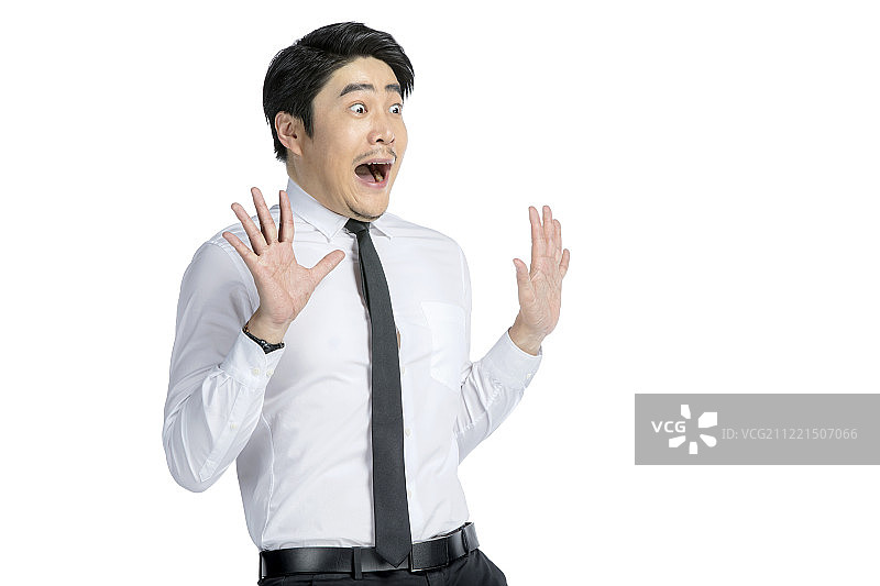 惊恐的商务男士图片素材