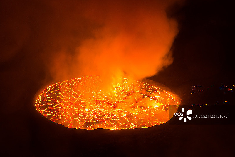 熔岩湖图片素材