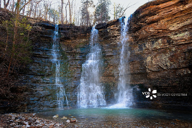 三叠瀑布图片素材