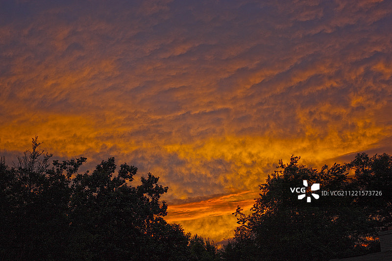 六月日落，南卡罗来纳州格里尔图片素材