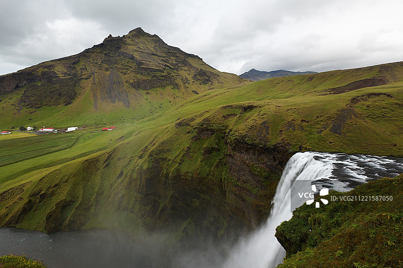 冰岛南部地区斯卡福斯瀑布的斯克里弗河图片素材
