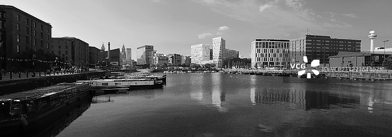 索尔特豪斯码头、皇家阿尔伯特码头、乔治游行大道景色图片素材