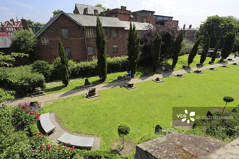 切斯特罗马花园，英国柴郡切斯特市图片素材