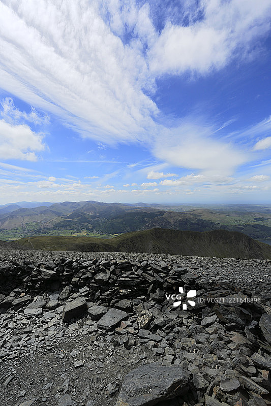 斯基多山顶峰，凯西克镇，湖区图片素材