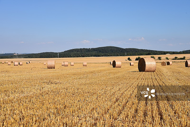 麦秸捆图片素材